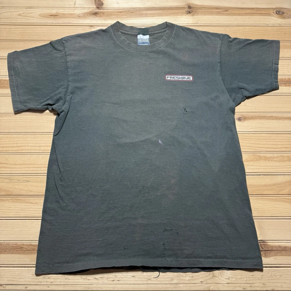 Vintage 90s Freshjive Streetwear Zitz Snack Slime Box USA Skate T-Shirt Size XL - Image 3 of 4