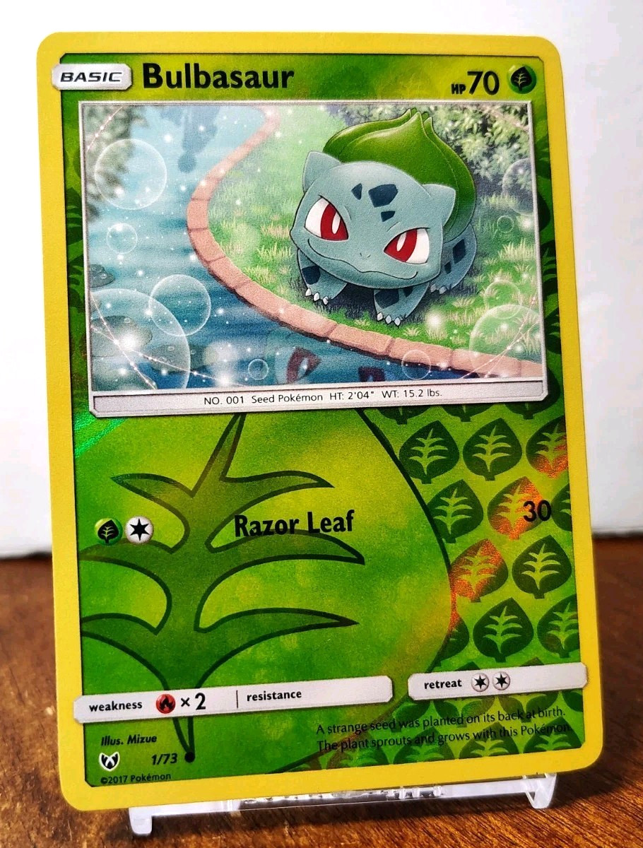 POKEMON BULBASAUR 1/73 REVERSE HOLO SHINING LEGENDS LP-NM