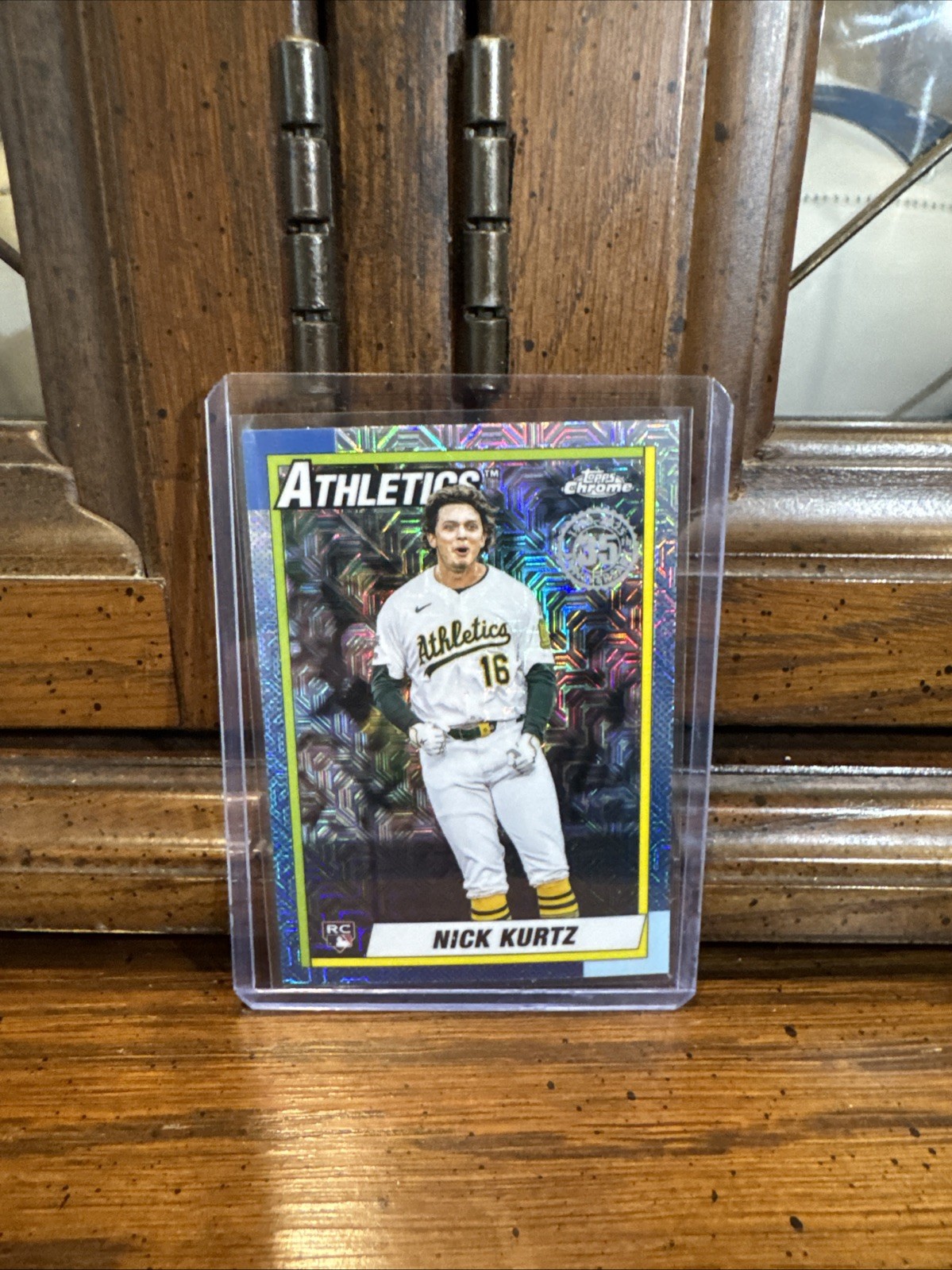 2025 Topps Update Nick Kurtz Rookie 1990 Topps Silver Pack Mojo Refractor RC 2/2