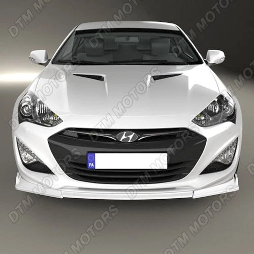 For 2013-2016 Hyundai Genesis Coupe Painted White KS-Style Front Bumper Lip
