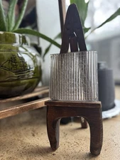 Vintage Luxfer Prism Company window prism glass flower design by Frank L Wright