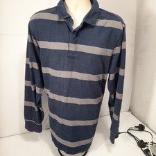 Wind river Polo Shirt Mens XL Blue Long Sleeve Collared 100% Cotton