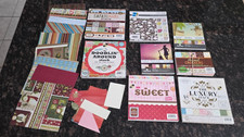 Large Lot of DCWV  Other Premium Scrapbook Paper Pad Size 8"x8" and Smaller 