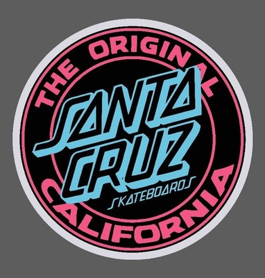 Santa Cruz Skateboard Die Cut Sticker 5.75'' Surf Skate Vinyl Decal Sticker