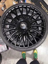22” Forgiato Wheels Rims & Tires Set of 4 Gloss Black 255/30ZR22