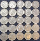 1964 D Roosevelt Dimes 90% Silver - Lot Of 25 Condition Varies a