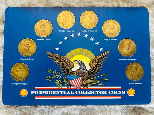 Shell Presidential Collector Coin Collection Set 1992 Eight Coins - Complete Set