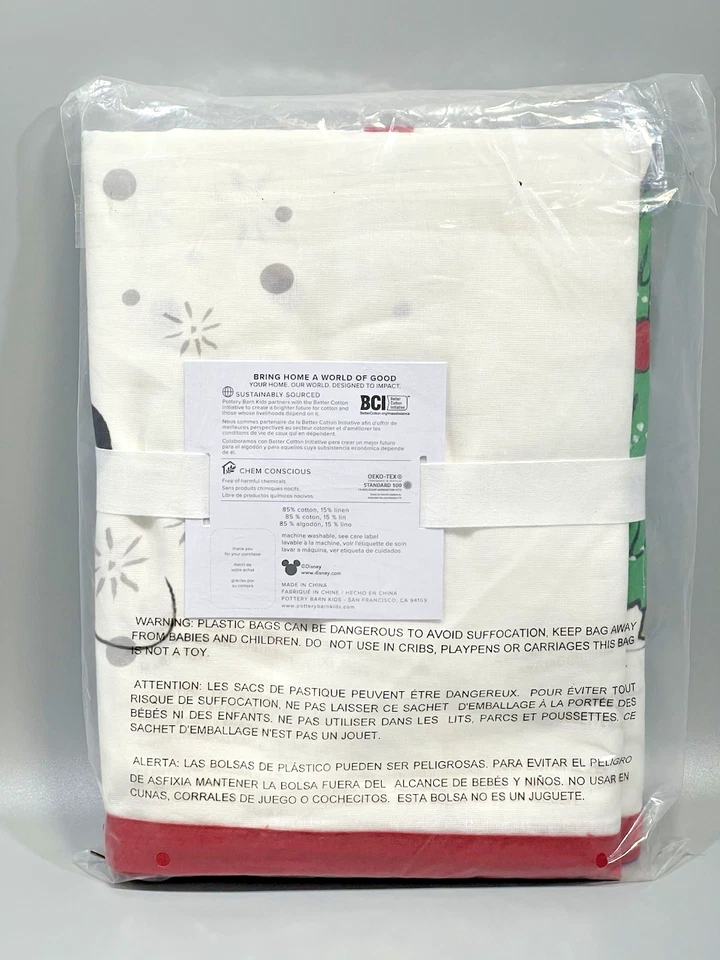 Pottery Barn Kids Disney Mickey Minnie Mouse Holiday Christmas Tablecloth - Image 4 of 4