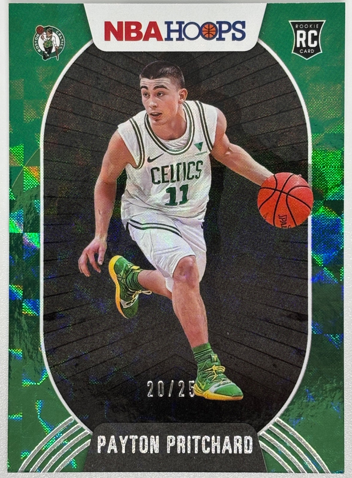 Payton Pritchard 2020-21 NBA Hoops Hyper Green #20/25 Rookie Card