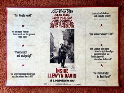 Inside Llewyn Davis Kinoplakat Poster A1, Joel & Ethan Coen, John Goodman, Isaac