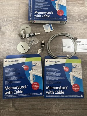 New Kensington Memory Lock With Desktop Laptop Secure Microsaver Cable.