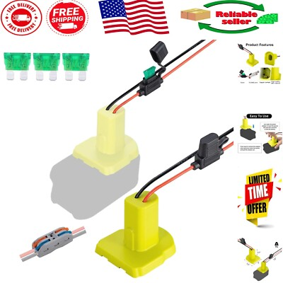 #ad Universal Ryobi 18V Adapter with Superior Fuse amp; Wiring for RC Upgrades $26.59