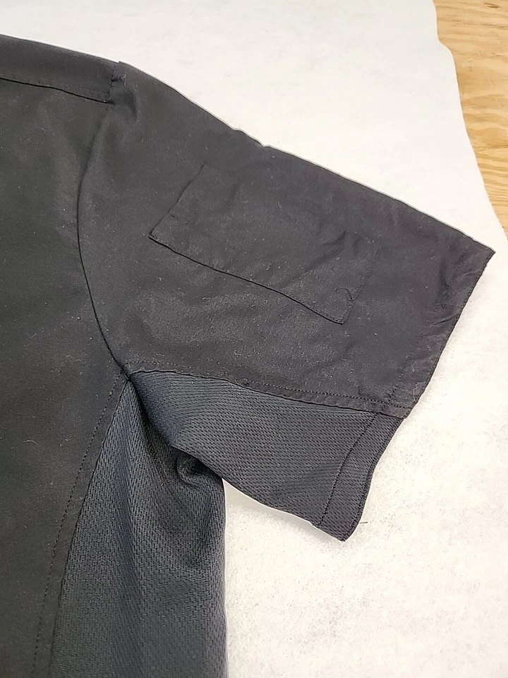 Wingstop Logo Black Polyester Lightweight Short Sleeve Button Shirt Mens XL - Image 3 of 4