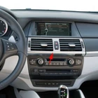 Gloss Real Carbon Fiber Silver Center Air Vent Outlet Trim Fits 07-13 E70 X5 X5M