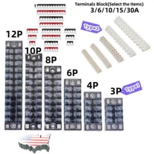 3-12P Terminal Block Dual Row Screw 15/25A /12P 3-30A Terminal Block 1/5 Sets