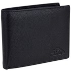 Oakridge Leather Men?s Black Trifold Wallet 11 Credit Card Slots