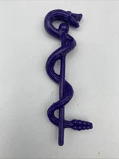Vintage Masters of the Universe  Purple Snake Staff Scepter MOTU He-Man 1985