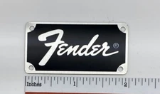 Fender Transitional Logo for Amp or Case Badge Custom Made Silver Aluminum 