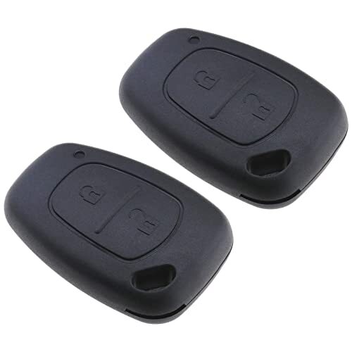Coque De Clé Télécommande 2 Boutons Pour Toyota Avensis, Yaris, RAV4, Hilux - Noir, Plastique Résistant - Remplacement De Boîtier Seulement - 2