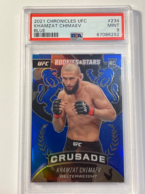 2021 Chronicles UFC Khamzat Chimaev Blue /99 PSA 9