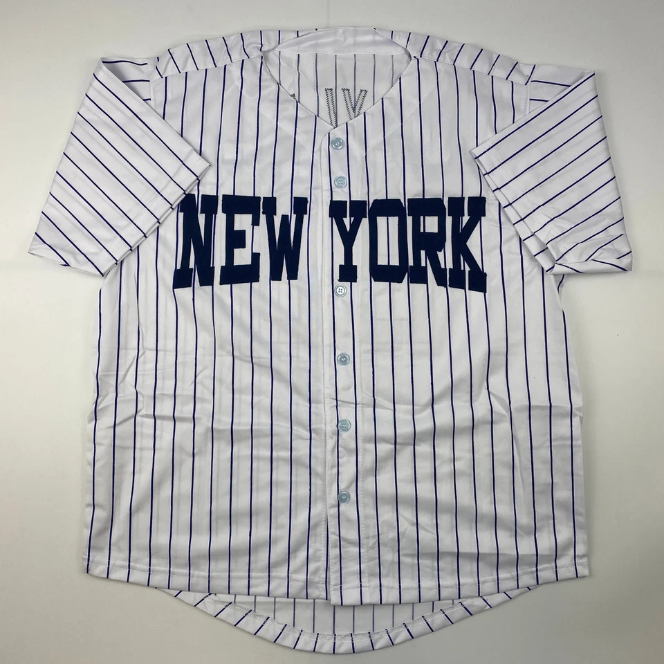 Autographed/Signed Sparky Lyle New York Pinstripe Baseball Jersey JSA COA - Image 4 of 4