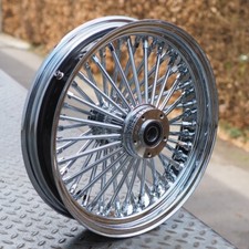 16x3.5" Big Fat King Spoke Rim Chrome Front, 1x Flange