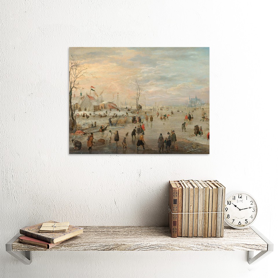 Hendrick Avercamp Enjoying The Ice Skating Painting Canvas Wall Art