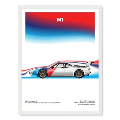 BMW M1 Procar 1979 Poster Druck | Wandkunst | Auto Bild
