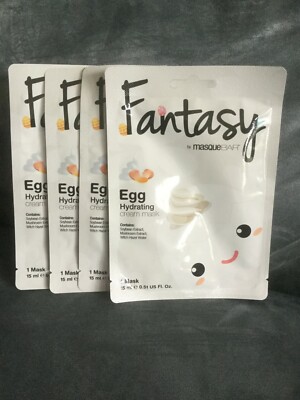 FANTASY BY MASQUE BAR EGG HYDRATING CREME MASK 0.51 OZ - LOT OF 4 - NEW