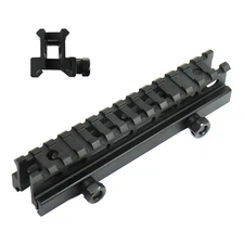 Tactical See-Thru Flat Top 1" Picatinny Rail Riser / Scope Mount