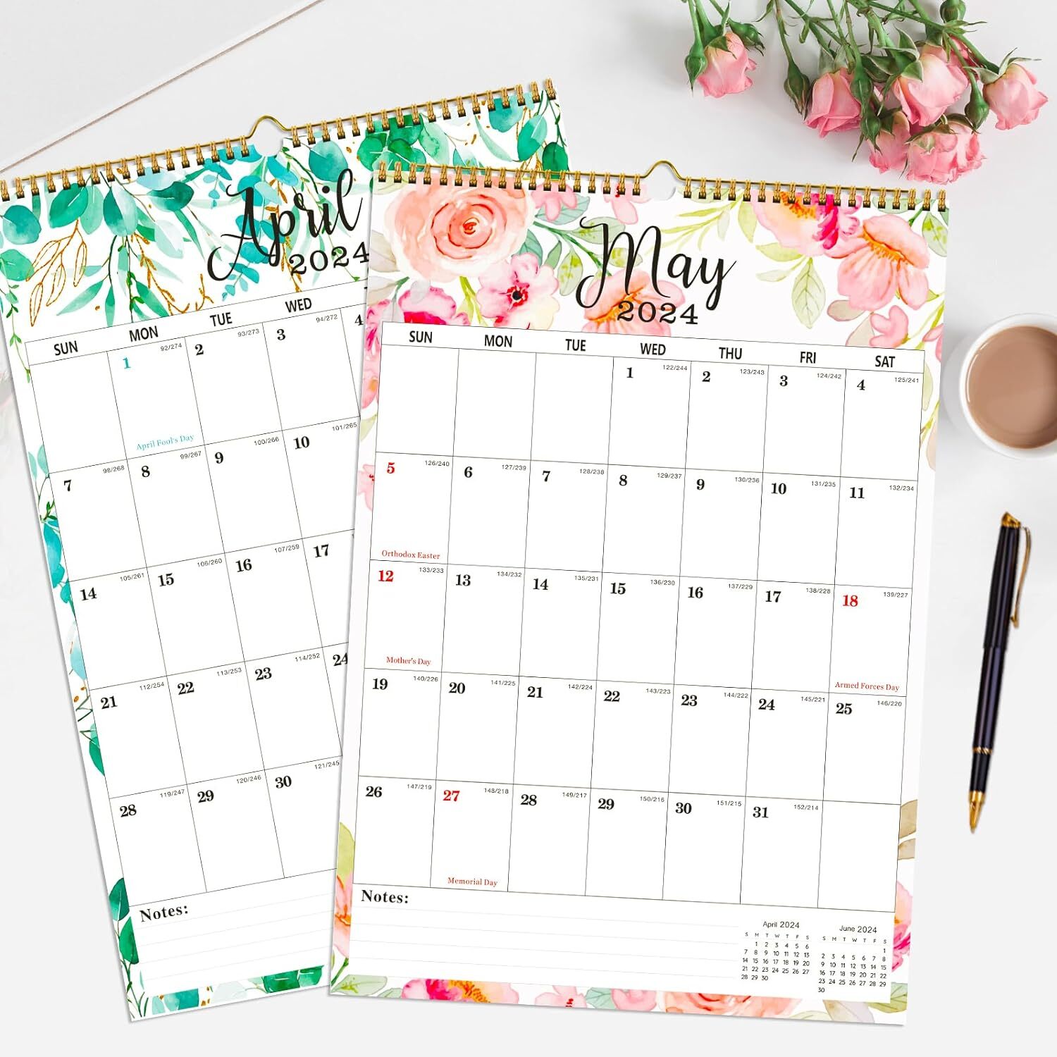 20242025 Wall Calendar 12" x 17" Jan. 2024 Jun. 2025, 18 Colorful