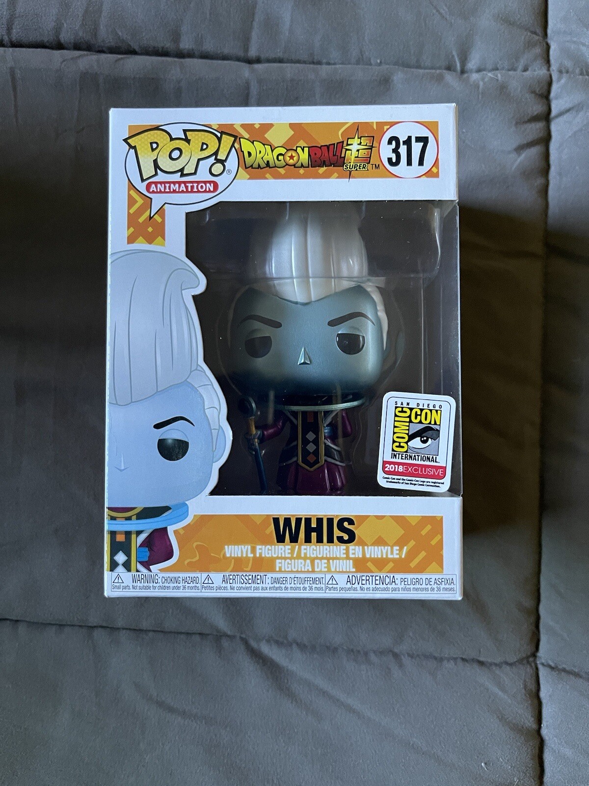 Funko Pop Oficial! Dragon Ball Z Metallic Whis 2018 Sdcc Exclusiva Comic Con