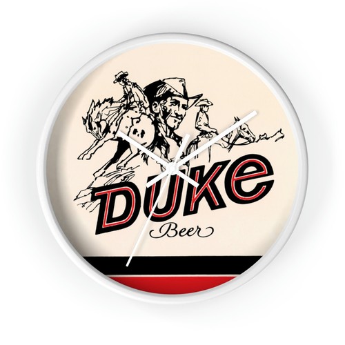 Duke Beer Wall Clock, Duquesne PA Brewery, Closed, John Wayne Golden Age Movies - 第 17/19 張圖片