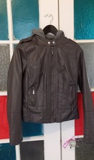 Jou Jou J2 Leather / Hoodie Zip Jacket ~ Free Shipping ☆ Nwot