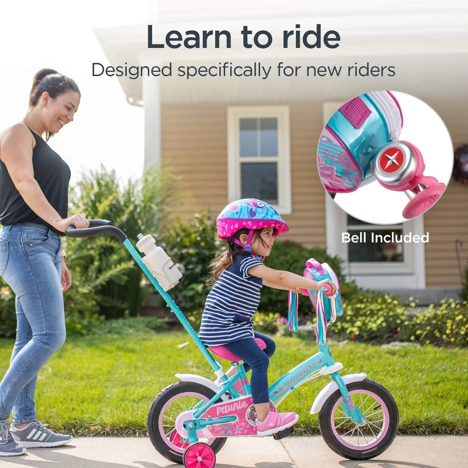 Schwinn Grit and Petunia Push Steer and Ride Kids Bike, For Boys & Girls Ages... - Image 2 of 4