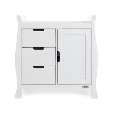 sleigh change table with drawers