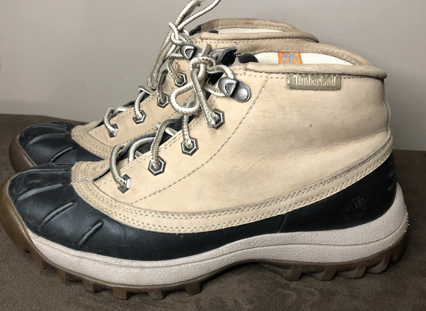 Timberland Brown Tan Leather Active Comfort Hiking Ankle Boots Womens Size 7.5M