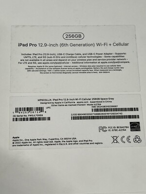 なみ iPad Proの箱 Apple iPad Pro, 32GB, Silver, Wi-Fi Only, Plus Original Box, 12.9