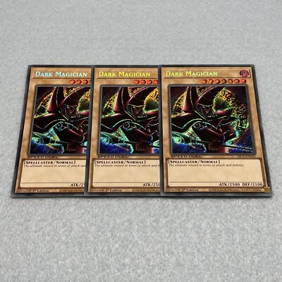 Yugioh Arkana Dark Magician 1st Edition Secret Rare 3 Card Set NM SBC1  Alter Art | eBay