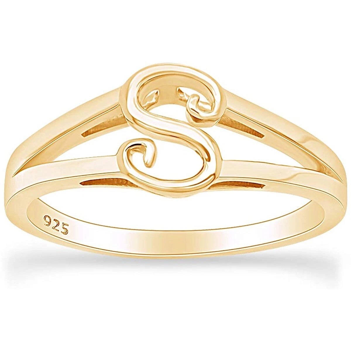 S Shaped Yellow Gold Finger Ring for Women | PC Chandra