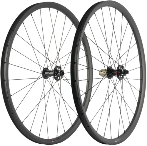 700C 29ER MTB Carbon Wheelset 30mm Tubeless XC MTB Carbon Wheelset QR/TA/Boost - Picture 1 of 11