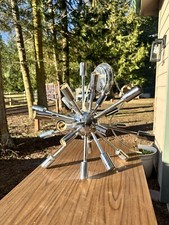 Chrome Atomic Sputnik Starburst Ceiling Chandelier Mid Century Modern Light