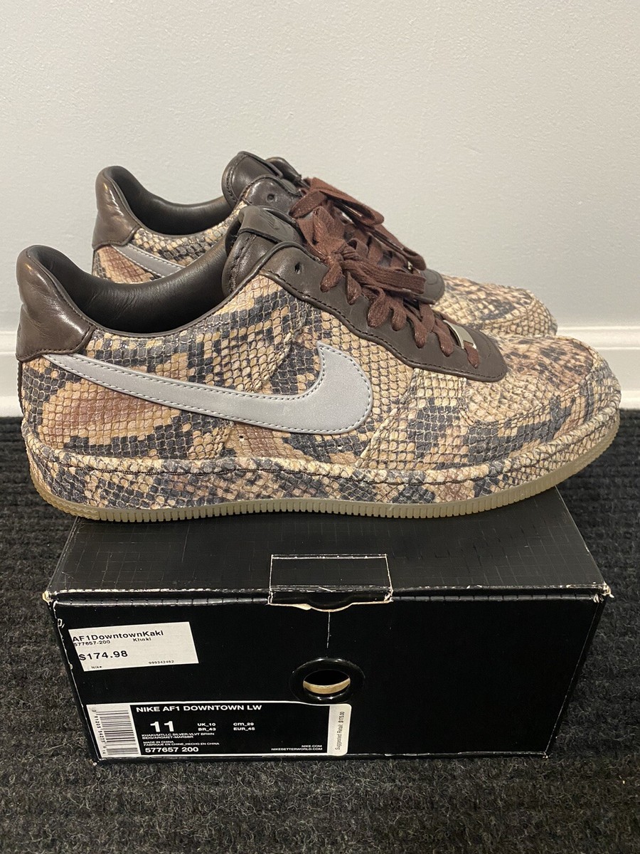 Nike Air Force 1 LW Python Leather 577657 200 Downtown SZ11 Nike Air Force 1 LW Python Leather 577657 200 Downtown SZ11