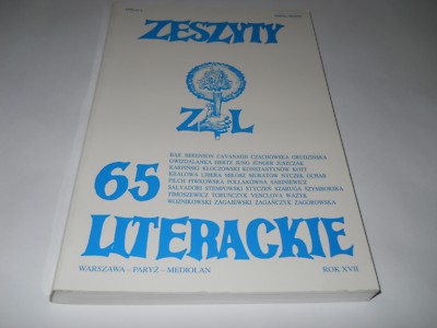 ZESZYTY LITERACKIE 65 CAVANAGH HERTZ JUNG LIBERA PILCH SZYMBORSKA