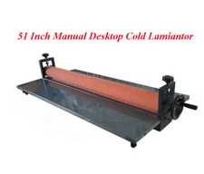 Intbuying Roll 51" 1300mm Manual Cold Laminator Roll Mount Laminating Machine