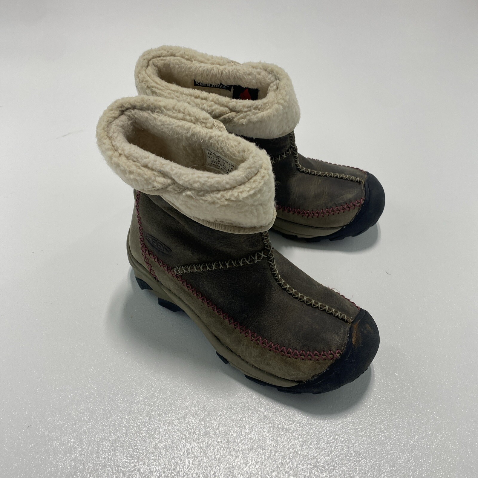 Stivali invernali donna Keen grigi con cappuccio metà 200 grammi isolamento 52006 BRMW taglia 5