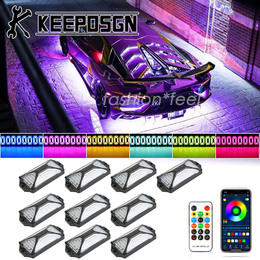 For Lamborghini Aventador RGB LED Rock Lights Underglow Body Turn Signal Brake