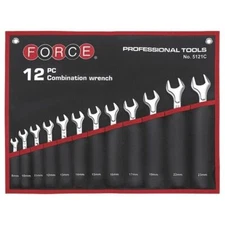 Force 12 Piece Metric Ring & Open End Spanner Set - 5121C