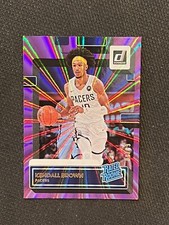 KENDALL BROWN JR. 2022-23 Panini Donruss Rated Rookie PURPLE HOLO LASER /99 RC
