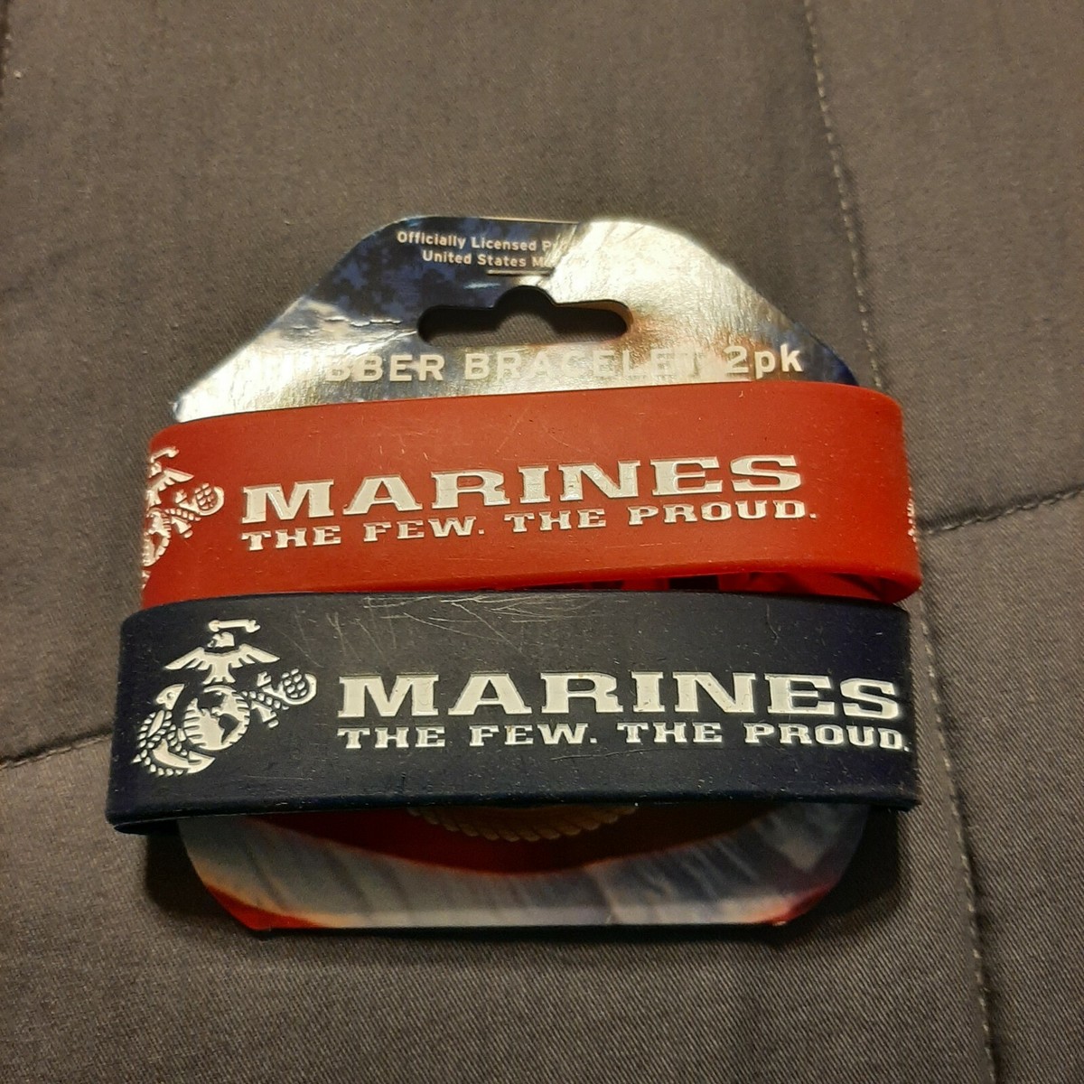 Y社長4ケース Set of 2)U.S. MARINES MILITARY Band Silicone Rubber Bracelet